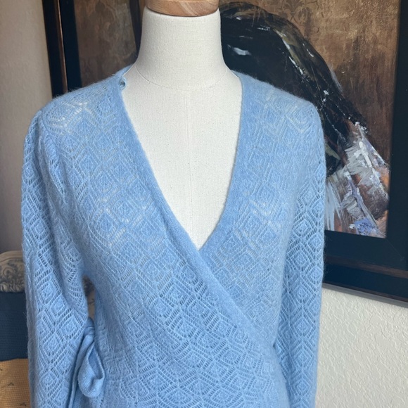 & Other Stories Sweaters - & Other Stories Paris Atelier Blue Wrap Sweater Size S